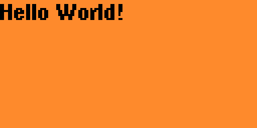 Надпись Hello World на экране Flipper Zero