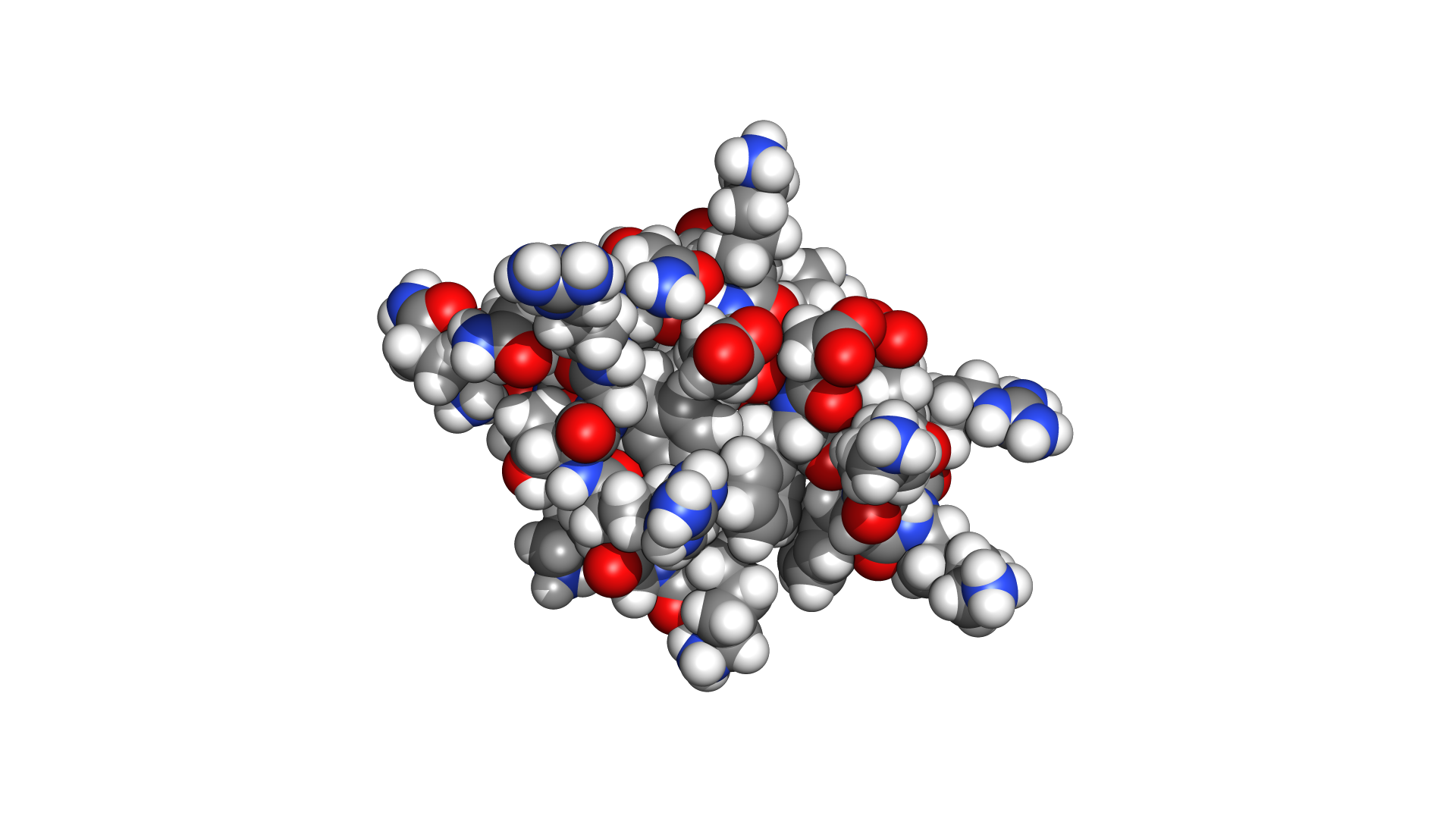 1FSD protein in spheres representation